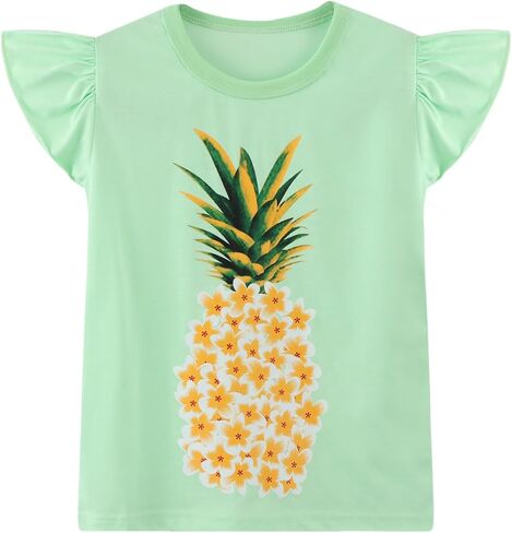 Hileelnag Girls 'Tees Short Sleeve Cotton Disual Dragle Thirts Easter Summer Tops 3Packs in Saudi Arabia