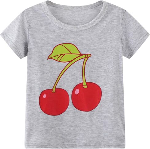 Hileelnag Girls 'Tees Short Sleeve Cotton Disual Dragle Thirts Easter Summer Tops 3Packs in Saudi Arabia