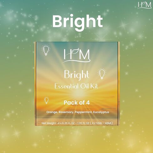 HM Outdoor Outdoor Oil Kit - 4 Pack | مجموعة الهدايا | Lemongrass ، الأوكالبتوس ، السترونيلا ، النعناع | العلاج العطري المنعش للتخييم والفناء والاستخدام في الهواء الطلق - 1.35 أوقية كل منهما in Kuwait