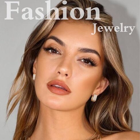 925 Sterling Silver Earrings for Women Small Chunky Silver Earrings Cubic Zirconia Small Hoop Earrings Silver Hypoallergenic Earrings Small Thick Huggie Hoops Earrings for Jewelry Gifts in Kuwait