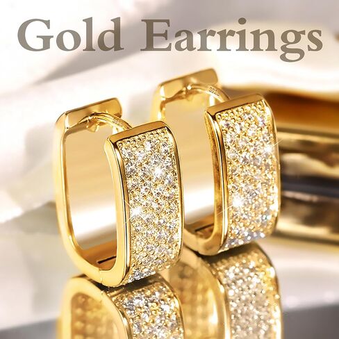 925 Sterling Silver Earrings for Women Small Chunky Silver Earrings Cubic Zirconia Small Hoop Earrings Silver Hypoallergenic Earrings Small Thick Huggie Hoops Earrings for Jewelry Gifts in Kuwait