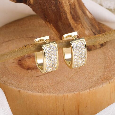 925 Sterling Silver Earrings for Women Small Chunky Silver Earrings Cubic Zirconia Small Hoop Earrings Silver Hypoallergenic Earrings Small Thick Huggie Hoops Earrings for Jewelry Gifts in Kuwait