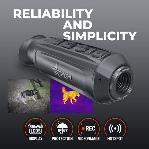 AGM Global Vision Taipan V2 19-384 Thermal Imaging Monocular 20mK, 12 Micron Heat Vision monocular, 384x288 (50 Hz) ir monocular for Hunting. Waterproof IP67 Thermal monocular 16GB Memory, Wi-Fi in Kuwait