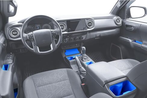 Interior Silicone Liner Insert Custom Fit for Tacoma 2024 2025, Interior Silicone Pads Kits for Tacoma Gen 4th, Silicone Organizer Tray for Tacoma - for Tacoma Double Cab only - Fully Covered in Saudi Arabia