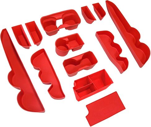 Interior Silicone Liner Insert Custom Fit for Tacoma 2024 2025, Interior Silicone Pads Kits for Tacoma Gen 4th, Silicone Organizer Tray for Tacoma - for Tacoma Double Cab only - Fully Covered in Saudi Arabia