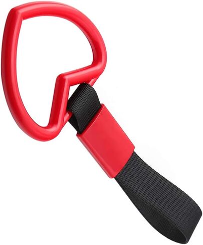 1 PC HEART JDM TSURIKAWA HANG RING Subway Train Train Handle Hand Strap Drift for Car (Heart: Black) in Saudi Arabia