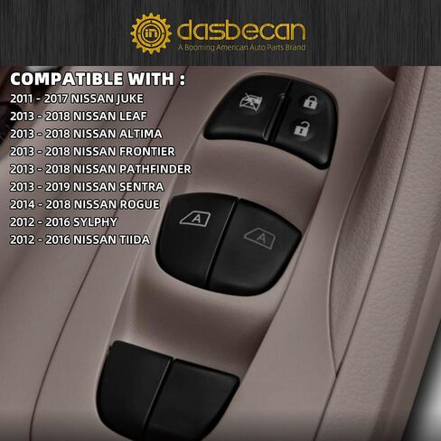 Dasbecan Driver Side Master Power Window Switch Compatible with Nissan Pathfinder/Altima/Frontier/Leaf/Juke 2010-2018 Door Main Control Button Replaces# 25401-3TA5A 25401-1KA0B 25401-3SH1A in Saudi Arabia