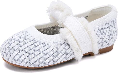 BMCiTYBM Toddler Girl Ballet Flats Comfortable Knit Casual Dressy Shoes for Girl Party School Shoes in Kuwait