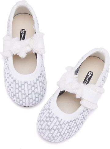 BMCiTYBM Toddler Girl Ballet Flats Comfortable Knit Casual Dressy Shoes for Girl Party School Shoes in Kuwait