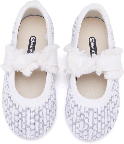 BMCiTYBM Toddler Girl Ballet Flats Comfortable Knit Casual Dressy Shoes for Girl Party School Shoes in Kuwait