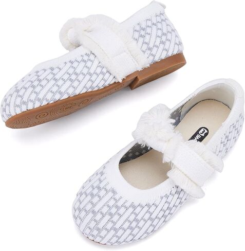 BMCiTYBM Toddler Girl Ballet Flats Comfortable Knit Casual Dressy Shoes for Girl Party School Shoes in Kuwait