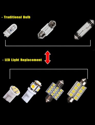 uxcell 10pcs White LED Lights Interior Package Kit for Nissan Xterra 05-13 in Saudi Arabia
