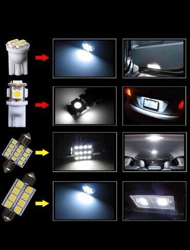 uxcell 10pcs White LED Lights Interior Package Kit for Nissan Xterra 05-13 in Saudi Arabia