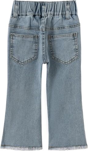Kid Girls Ultra Soft Flare Jeans Toddler Little Girls Casual Skinny Stretch Denim Bootcut Pants in Kuwait