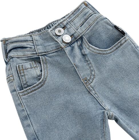 Kid Girls Ultra Soft Flare Jeans Toddler Little Girls Casual Skinny Stretch Denim Bootcut Pants in Kuwait