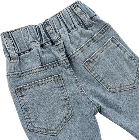 Kid Girls Ultra Soft Flare Jeans Toddler Little Girls Casual Skinny Stretch Denim Bootcut Pants in Kuwait