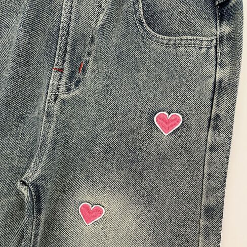 Peacolate 2-12Years Little Big Girls Spring Autumn Embroidered Jeans Pants for Kid in Saudi Arabia