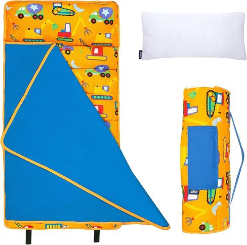 Wildkin Toddler Kids Nap Mat with Pillow for Boys & Girls – Soft & Cozy Microfiber Sleeping Mat for Daycare, Preschool, Kindergarten & Travel, Ages 3–5, Machine Washable in Saudi Arabia