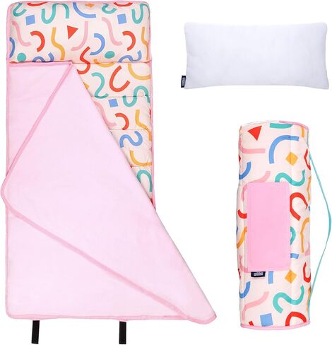 Wildkin Toddler Kids Nap Mat - Soft Microfiber Toddler Sleeping Sale مع وسادة in Kuwait