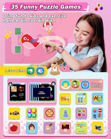 Kids Watch for Boys Toys Age 6-8, HD Touchscreen Dual Cameras Smart Watch for Kids Boys Ages 5-7, Kids Toys with 26 Games Learn Card Audio Story for 6 7 8 9 10 Year Old Boys Birthday Gifts in Kuwait