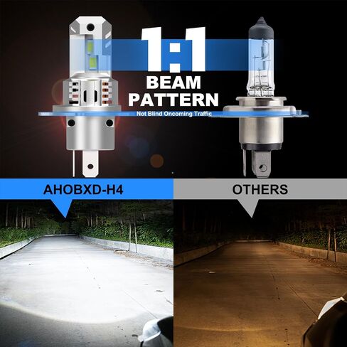 H4 LED لمبات Super Bright 30000LM 900 ٪ XENON WHITE H4/9003 مصابيح إضاءة مروحة تبريد وعبّب حزمة FOG Light Direct Direct من 2 in Saudi Arabia