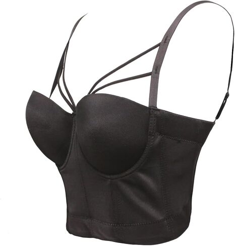 bslingerie Women Plain Push Up Crop Top Bra Bustier Corset in Saudi Arabia