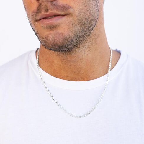 3/5mm 14K Real Gold/Real Silver Plated Cuban Chain for Men Boys, Stainless Steel Cuban Link Chain for Men Boys Sturdy Non-Fading Necklace Jewelery Gifts for Him 16/18/20/22/24 Inch in Saudi Arabia