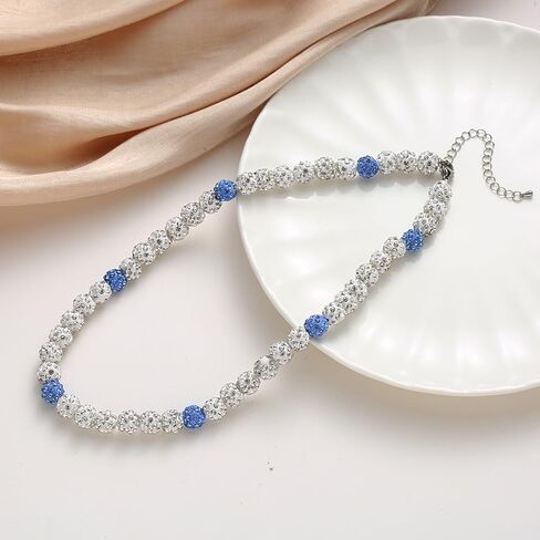 Baseball Necklace - Glitter Bling Clay Beaded Ice Collection Necklace for Men Boys Cool Gifts for Baseball Players Lovers in Saudi Arabia