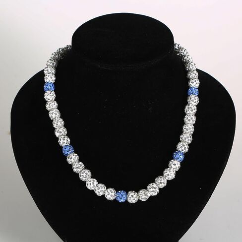 Baseball Necklace - Glitter Bling Clay Beaded Ice Collection Necklace for Men Boys Cool Gifts for Baseball Players Lovers in Saudi Arabia
