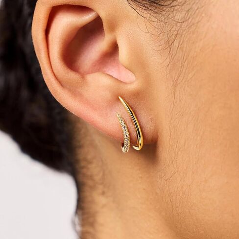Gold Earrings for Women Trendy 14K Gold Plated Stud Earrings Dainty Minimalist Simple Hypoallergenic Earrings Jewelry Gift for Her in Saudi Arabia