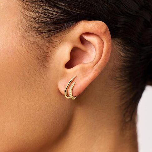 Gold Earrings for Women Trendy 14K Gold Plated Stud Earrings Dainty Minimalist Simple Hypoallergenic Earrings Jewelry Gift for Her in Saudi Arabia