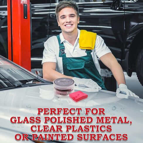 Car Clay Bars Auto تفاصيل 2 حزمة 100 جرام من Takavu ، مواد متوسطة الدرجة متوسطة ، تفاصيل تلقائية منظف طين سحري لتنظيف السيارات ، RV ، القوارب والحافلة (أحمر) in Kuwait