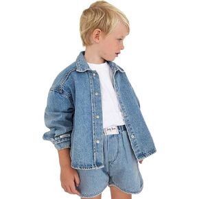 Dawning Kids Shackets - Soft Cotton Denim Jacket & Denim Shirt - Drop Shoulders Jacket for Boys and Girls