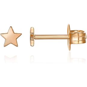PAVOI 14K Gold Plated Sterling Silver Bar, Dot, Heart, Triangle, Star, Cat | Dainty Earrings for Women