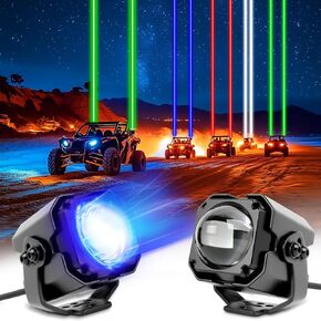 DREAMIZER Whip Lights for UTV ATV Can am Polaris RZR SXS,Whipless Pods RGBW Antenna Chase Light Kit with Switch & Remote Compatible with Golf Cart Jeep Truck Dune Buggy Boat