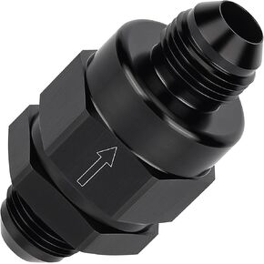 EVIL ENERGY 10AN Male Non Return One Way Inline Check Valve Fitting Aluminum Black