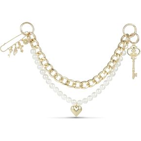 Original 4 in 1 Gold Bag Charms, Purse Charms, Pearl Bag Charms for Handbags, Purse Keychain, Bag Accessories Charms, Bag Charm Chain, Bag Charms Trendy