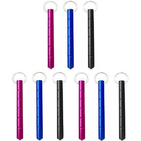 9Pcs Self Defense Keychain,Safety Keychain Set for Women,self-defense keychain for Women Ladies Girls,Portable Metal of Keychain