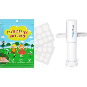 1 Pack Bug Bite Suction Tool & 48 Counts Itch Relief Patches, Naturally Reduces Itch & Swell, Camping Essential Gift for Family and Friends