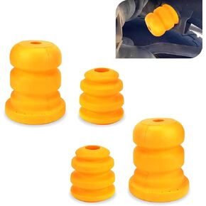 4 PCS Front Rear Bump Stopper, Suspension Bump Stop, Control Arm Bumper Shock Absorbing Blocks, Replacement OEM# 15153958 15039397, Compatible with Cadillac Chevrolet GMC (Yellow)