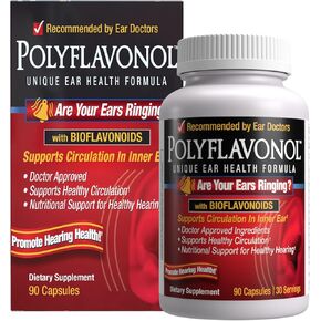 polylllavonol مع bioflavonoids ، صيغة صحة الأذن الفريدة ، دعم الأذنين الرنين ، تدعم الدورة الدموية في الأذن الداخلية ، يعزز صحة السمع ، 90 كبسولة ، 30 جبة