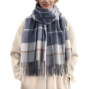 Womens Cashmere Marf (Baby Alpaca) شالات منقوشة دافئة كبيرة ناعمة in Kuwait
