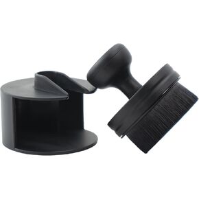VIKING Tire Shine Applicator Brush, Tire Dressing Applicator Brush for Car, Storage Stand Included, Black, 2.3 Inch Diameter