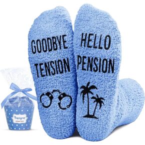 HAPPYPOP Retirement Gifts Ideas Socks for Men - Retired Gifts Funny Retirement Socks Women Men, Retired Socks Man Woman