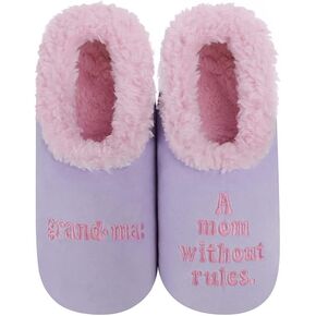 Snoozies Pairable Slipper Socks - Funny House Slippers for Women, Non-Slip Fuzzy Slipper Socks