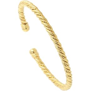 Fashion 18K Gold Plated Twist Arm Band Open Cuff Bracelet