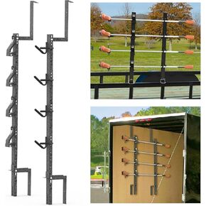 ELITEWILL 4 Place Weed Eater Racks for Open/Enclosed Trailers Weedeater Rack for Trailer Landscape Trimmer Rack Truck Holder Lawn Equipment Accessories w/Lock