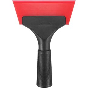HARFINGTON Squeegee 5 Inch Length Auto Water Blade Shower Squeegee with Non-Slip Handle for Car Windshield Window Cleaner Glass Door, Red