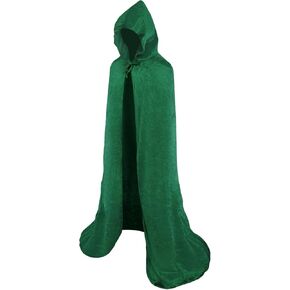 Tianlai Velvet Hooded Cape for Cosplay & Halloween Jedi Robe ، Wizard Cloak ، لحفلات الأزياء التي تعود إلى العصور الوسطى