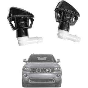 68260443AA Premium Wipium Wiper Washer Fouts for 2011-2023 Jeep Grand Cherokee WK2 WL Windshield Washer Fluid Juzzle | سهل التثبيت | 2 حزمة ، المرجع 55372143AB ، إكسسوارات غسالة جراند شيروكي